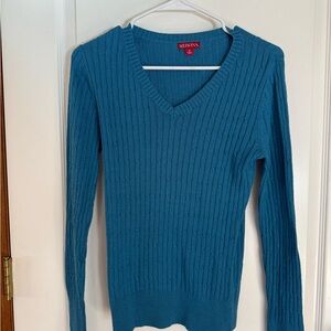 Merona Women's Teal V-Neck Sweater